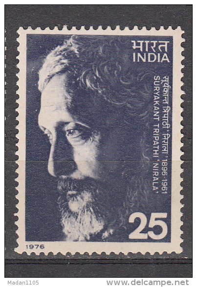 INDIA, 1976,   Suryakant Tripathi Nirala,  Poet, Novelist, Writer,  MNH, (**) - Ungebraucht