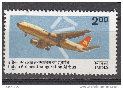 INDIA, 1976,    Indian Airlines Airbus Service Inaguration. Aviation, Airplane,  MNH, (**) - Ungebraucht