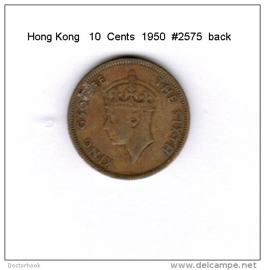 HONG KONG    10  CENTS  1950   (KM # 25) - Hongkong