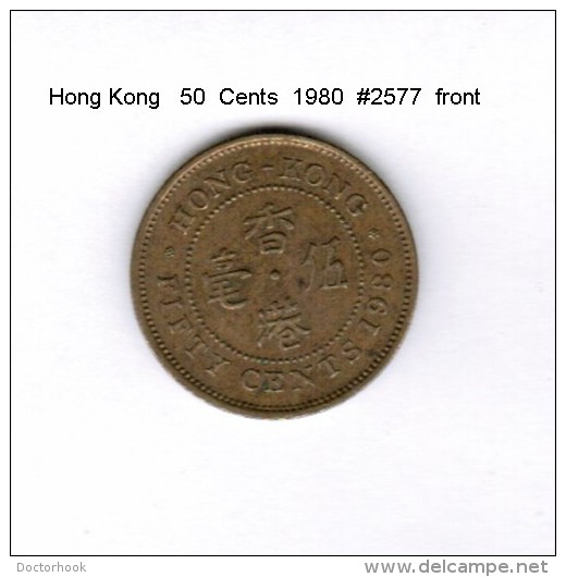 HONG KONG    50  CENTS  1980   (KM # 41) - Hongkong