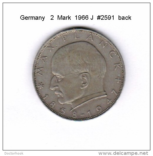 GERMANY   2  MARK  1966 J   (KM # 116) - 2 Marcos