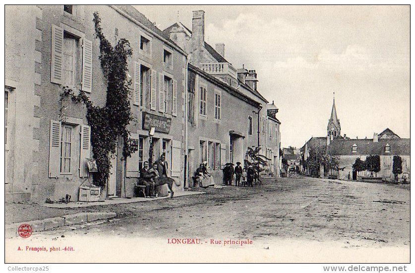 Longeau - Rue Principale ( Café Restaurant François ) - RARE !!!! - Le Vallinot Longeau Percey