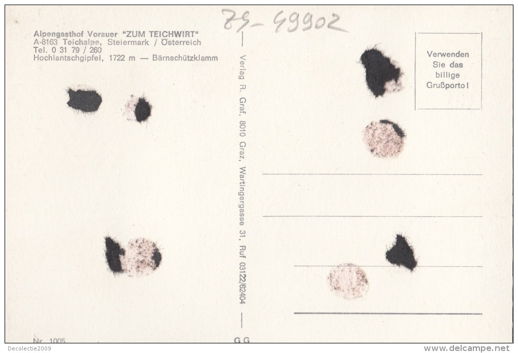 ZS49902 Alpengasthof Vorauer Zum Teichwirt   Restaurant   2 Scans - Vorau