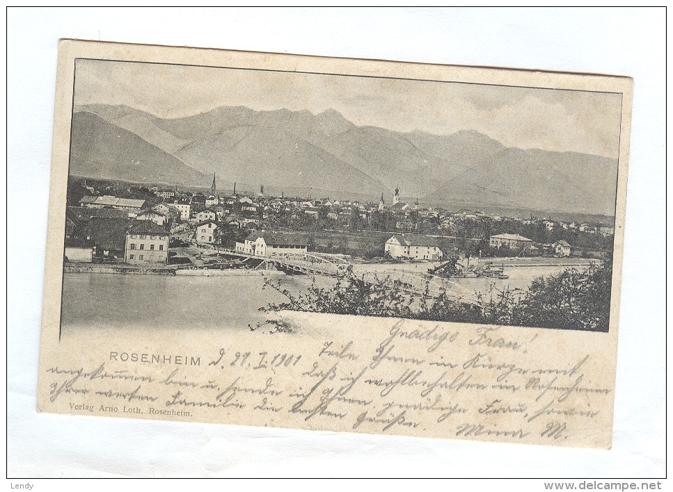 1902 - Germania Cartolina Gruss Aus Rosenheim Viaggiata  FP - Rosenheim