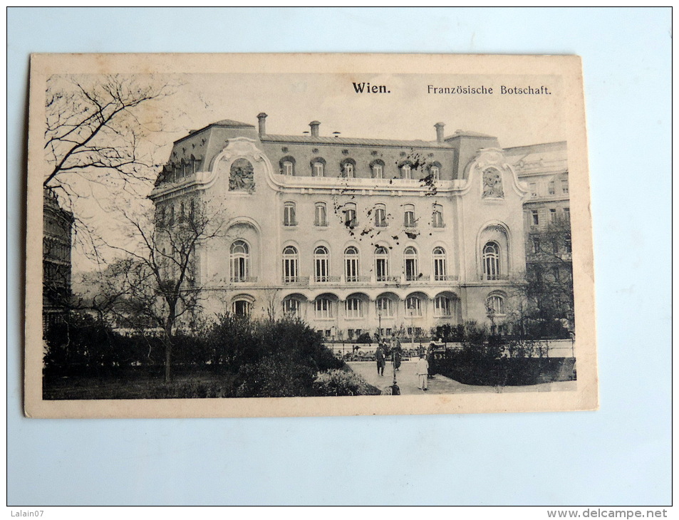 Carte Postale Ancienne : WIEN : Französische Bostschaft  , Animé ,timbres - Wien Mitte