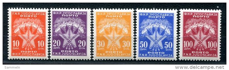 1823 - JUGOSLAWIEN - Mi.Nr. Porto 108-112, Postfrisch - YUGOSLAVIA, Mnh Set Tax Stamps - Portomarken