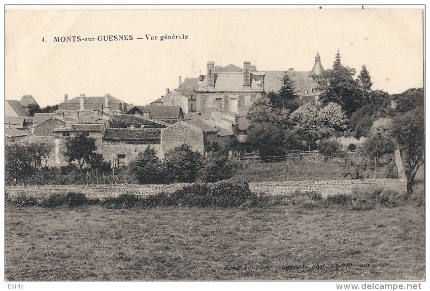 MONTS SUR GUESNES Vue Générale Neuve Excellent état - Monts Sur Guesnes