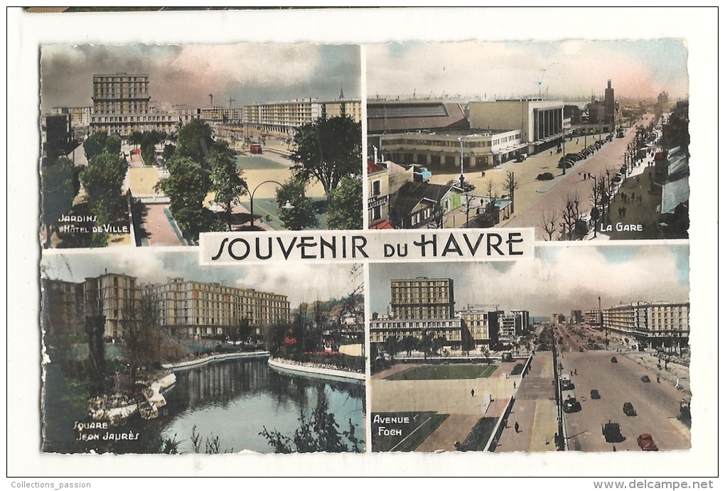 Cp, 76, Le Havre, Multi-Vues, Voyagée 1955 - Cap De La Hève