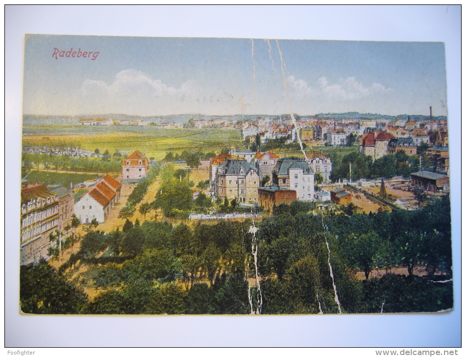 Saxony: Radeberg Panorama General View 1910s Damaged In The Middle See Scan - Radeberg