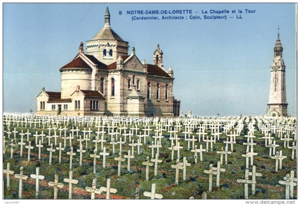 (M918) France - Notre Dame De Lorette - Military Cemetery Near Arras (old Postcard From Booklet) - Cimiteri Militari