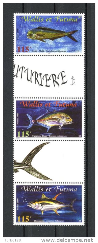 WALLIS FUTUNA  2002 N° 543/45 **  Neufs = MNH Superbe Cote 9 €  Poissons  Fishes  Faune  Fauna - Unused Stamps
