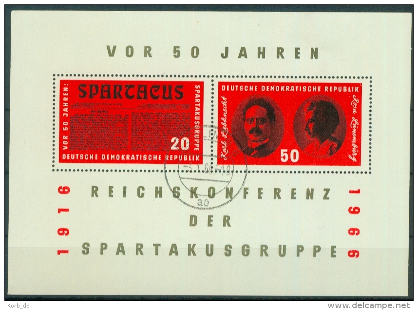 DDR 1966 / MiNr. Block 25   O / Used   (j547) - 1950-1970