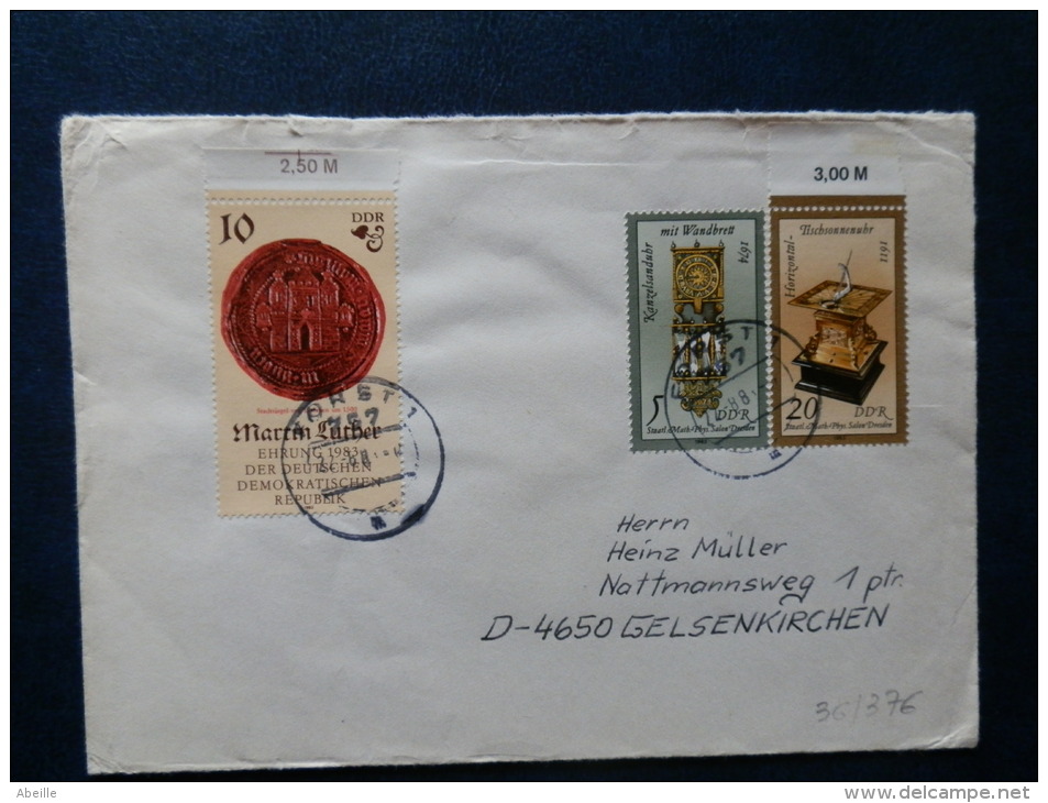 36/376   LETTRE   DDR - Horlogerie