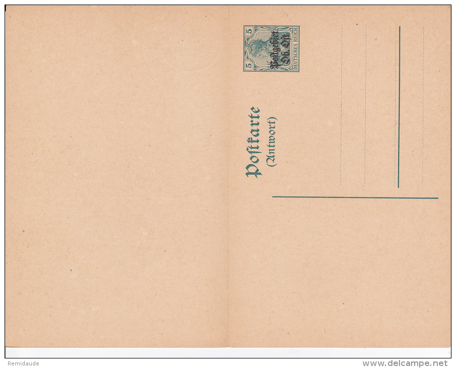 1916 - OCCUPATION ALLEMANDE En LITUANIE - CARTE ENTIER POSTAL Avec REPONSE De SCHAULEN (SIAULIAI) - Occupation 1914-18