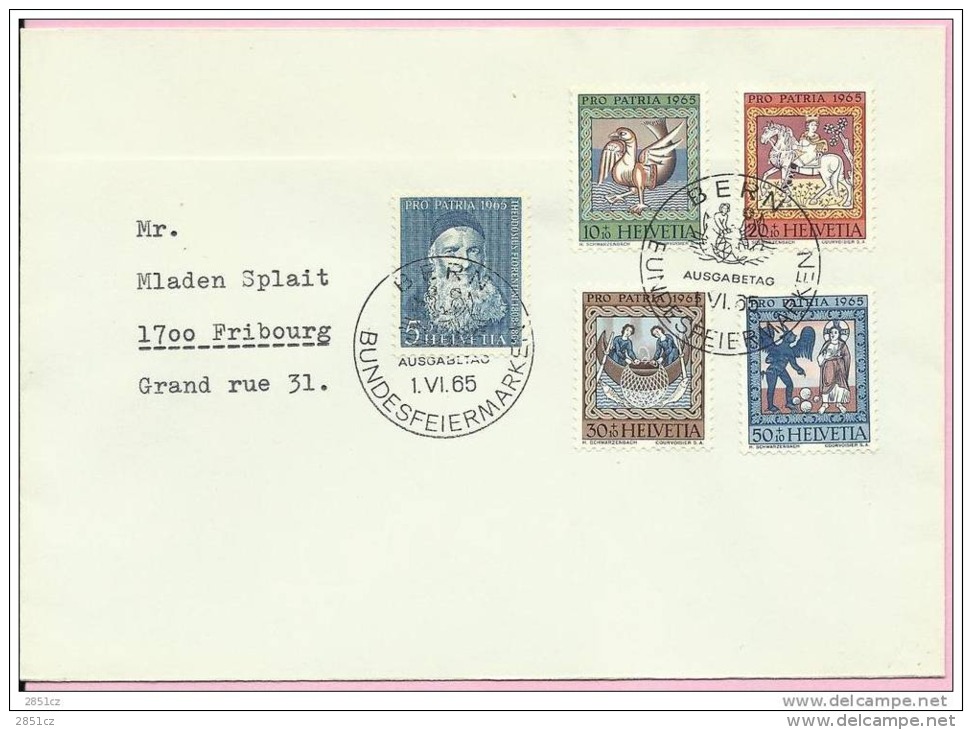 PRO PATRIA 1965, Switzerland, 1965., Letter - Covers & Documents