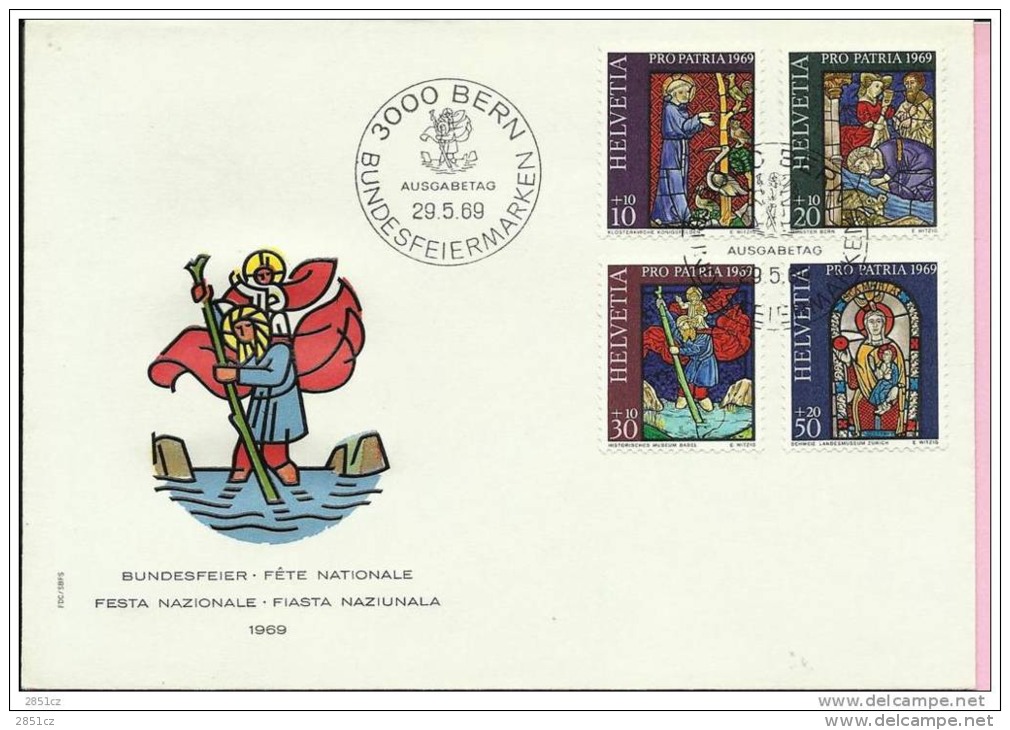 PRO PATRIA 1969, Switzerland, 1969., FDC - Lettres & Documents