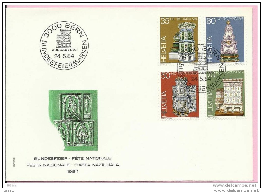 PRO PATRIA 1984, Switzerland, 1984., FDC - Lettres & Documents