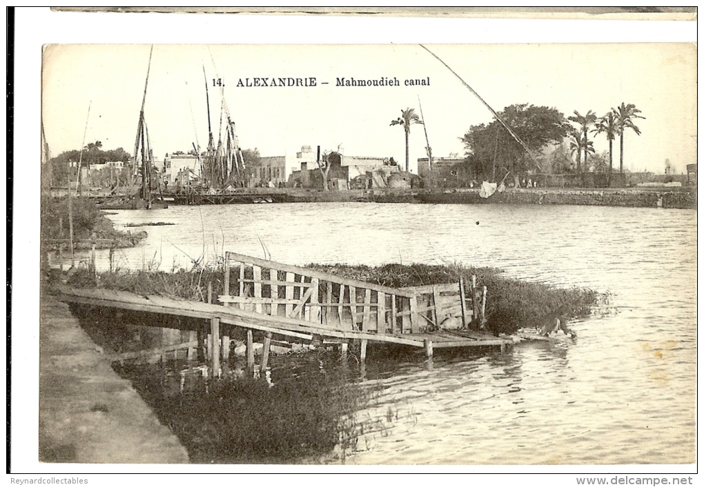 1900s? Egypt, Alexandria/Alexandrie Mahmoudia Canal Ppc P.Coustoulides, Unused - Alexandria