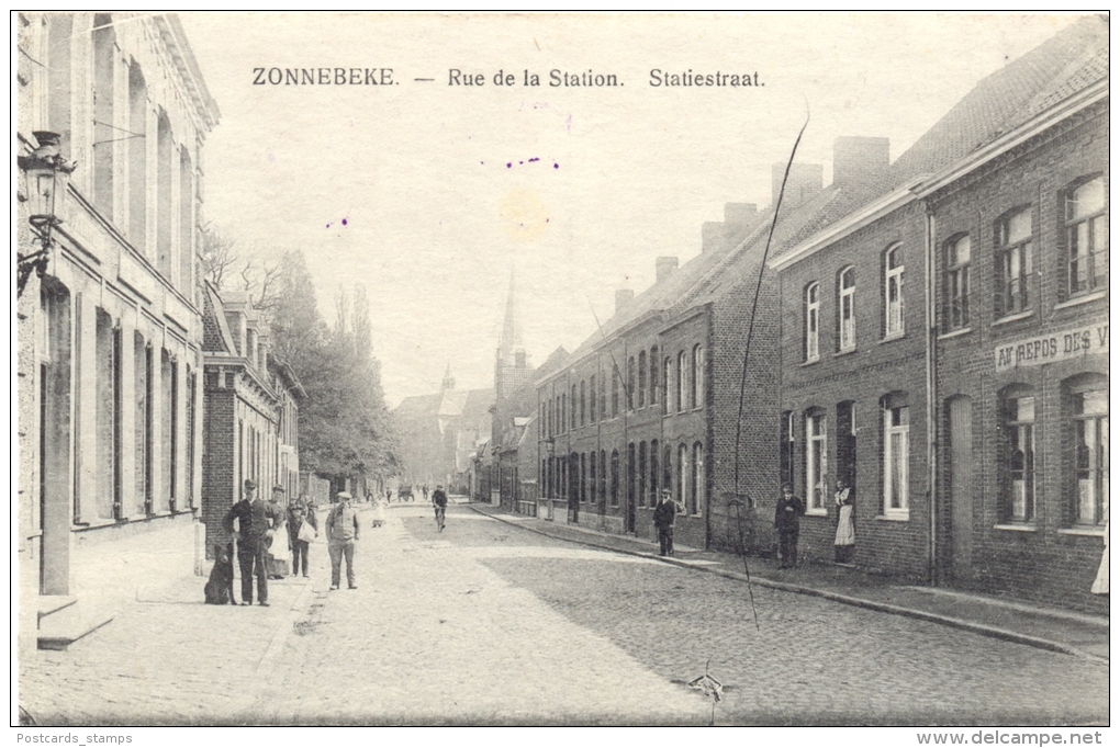 Belgien, Zonnebeke, Rue De La Station, Feldpostkarte 1915 - Zonnebeke