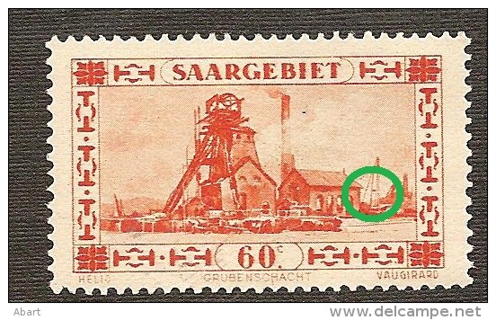 Saargebiet 1930 -  Michel Nr.  143 Mit Plattenfehler I - Falzrest - Unused Stamps