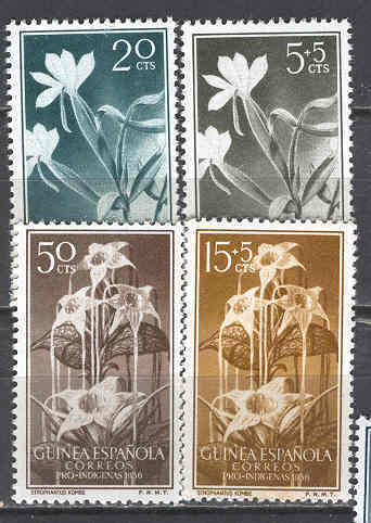 Spain GUINEA Edifil # 358/361 ** MNH Complete Set / Flores / Flowers - Ifni