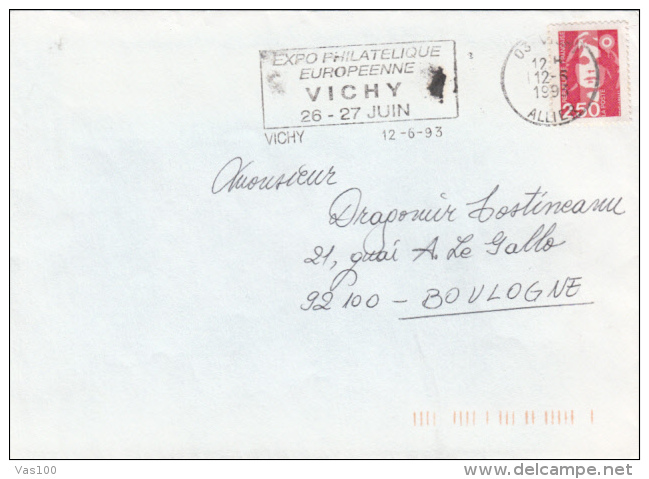 WOMAN STAMP, PHILATELI EXHIBITION SPECIAL POSTMARK ON COVER, 1993, FRANCE - Briefe U. Dokumente