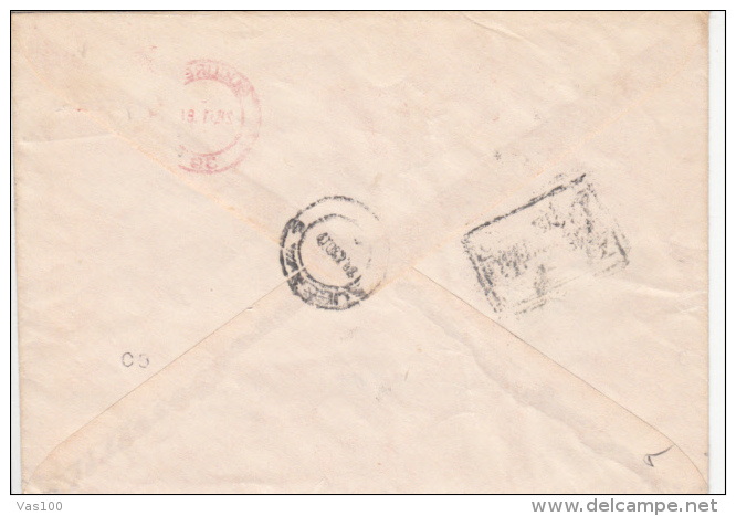 AMOUNT 1.55, BUCHAREST, AGRICULTURE MINISTERY, MACHINE STAMPS ON REGISTERED COVER, 1990, ROMANIA - Frankeermachines (EMA)