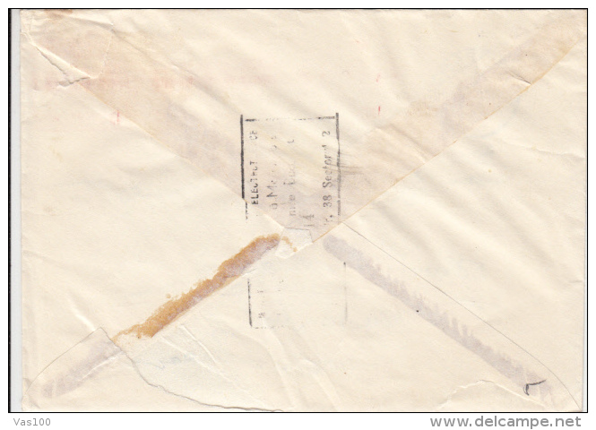 AMOUNT 4.00, BUCHAREST, COMPANY, MACHINE STAMPS ON REGISTERED COVER, 1990, ROMANIA - Franking Machines (EMA)