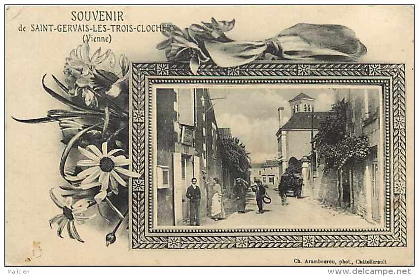 Vienne - Ref A 98 - Saint-gervais-les-trois-c Lochers- Carte Souvenir -- - Saint Gervais Les Trois Clochers