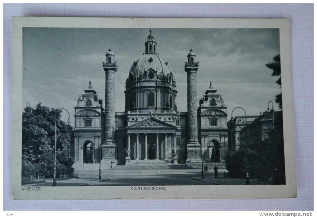 WIEN KARLSKIRCHE -TIMBRO HERBSTMESSE 1951 -FP -  VIAGGIATA  1951  -  *(aut1963) - Kerken