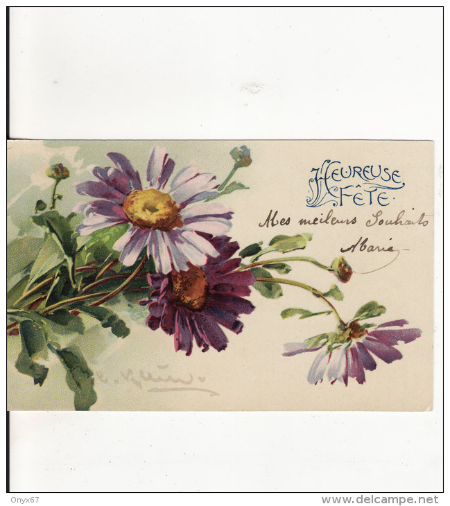 Carte Postale Fantaisie C.KLEIN -Bouquet  - FLEUR - Heureuse Fête   - Illustrateur - VOIR 2 SCANS - - Klein, Catharina