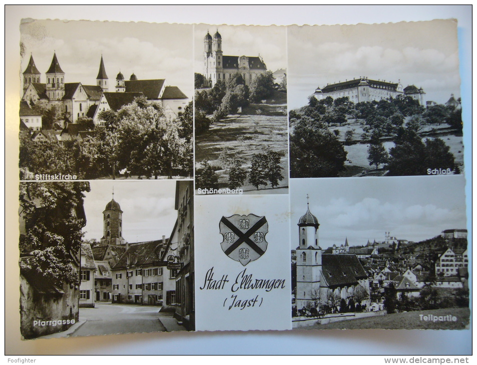 Ellwangen (Jagst):  Stiftskirche Schloß Schönnenberg Praffgasse Teilpartie 1966 Used Stamp - Ellwangen