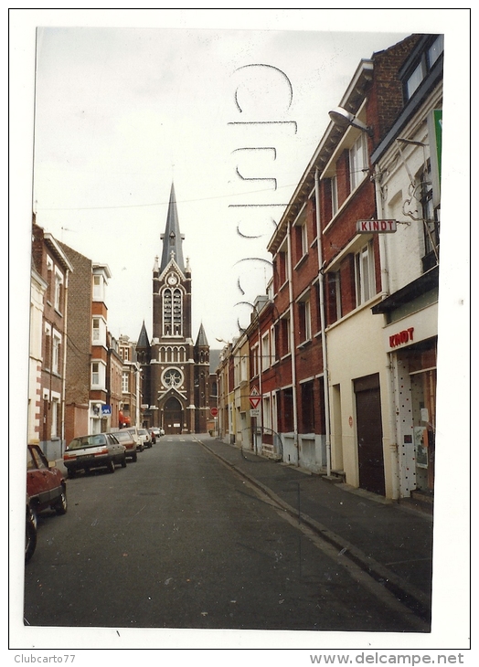 Lambersart (59): Photo Projet CP GF La Rue De L'église Prise Au Niveau De La Charcuterie Kindy En 1991 (animé) RARE. - Lambersart