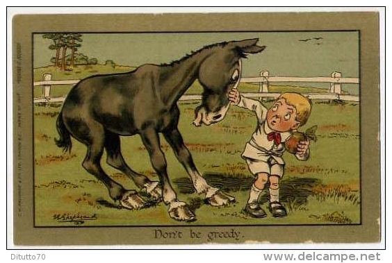 Humor - Umoristica - Bambino Con Cavallo - Don't Be Greedy - Formato Piccolo Non Viggiata - Humorous Cards
