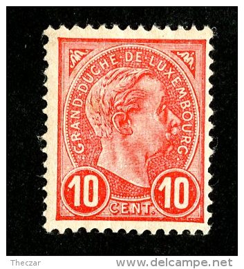 1237x)  Luxembourg 1895 - Sc # 74  M*  ( Catalogue $14.50 ) - 1895 Adolphe Profil