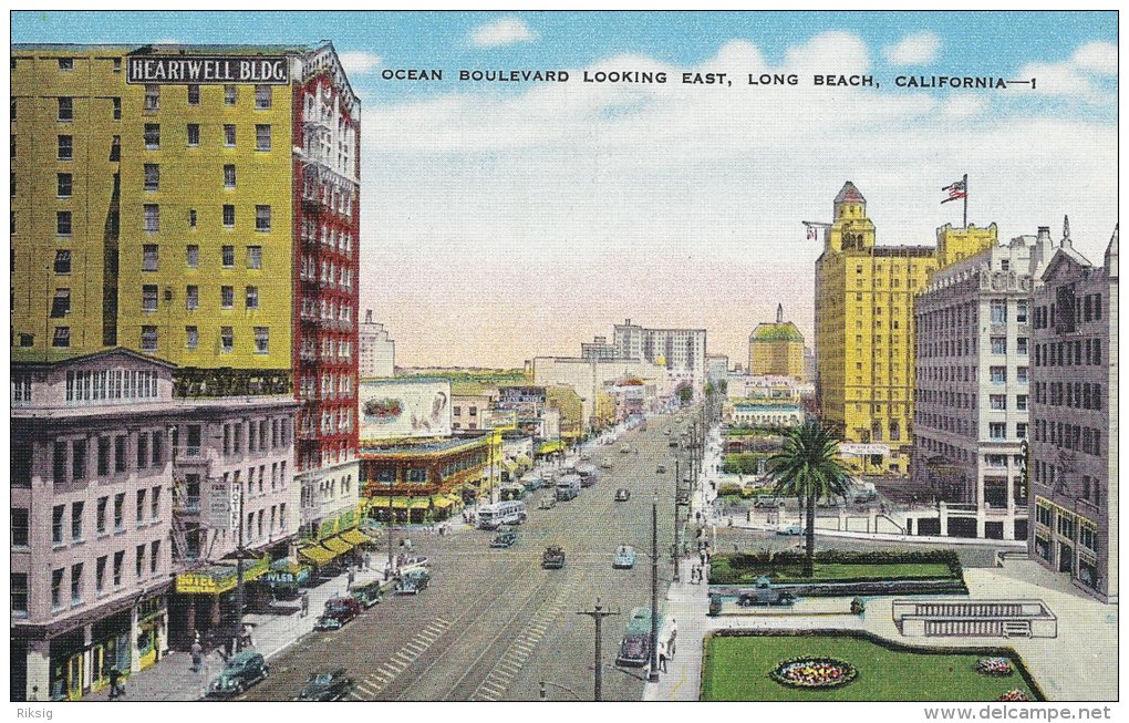 Ocean Boulevard  Looking East   Long Beach   California       # 02099 - Long Beach