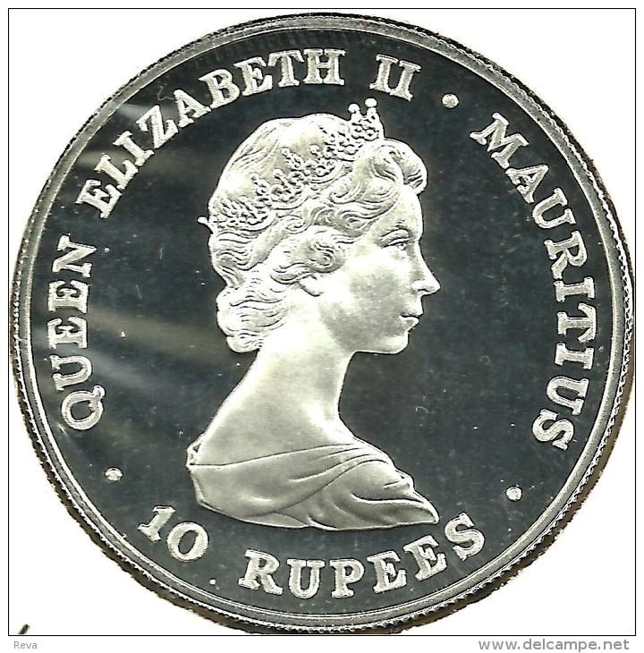 MAURITIUS 10 RUPEES DIANA &CHARLES WEDDING FRONT QEII HEAD BACK 1981 AG SILVER PROOFKM46a READ DESCRIPTION CAREFULLY !!! - Maurice