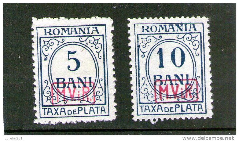 1918 - OCCUPATION ALLEMANDE EN ROUMAINE / Timbre Taxe(PORTO) Mi 6/7 Et Yv 1a/2a MLH - Ocupaciones