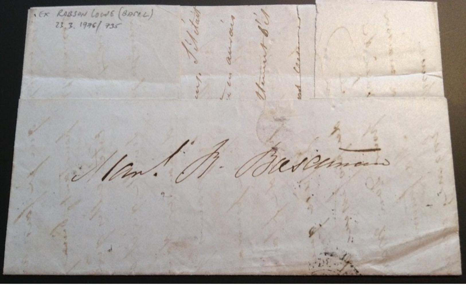 Lettre 1853 > CHILE (Maury 15000€) AFFR. MIXTE CÉRÉS + PRESIDENCE De Paris > SANTIAGO Via Panama, RR (France Cover) - 1849-1850 Cérès