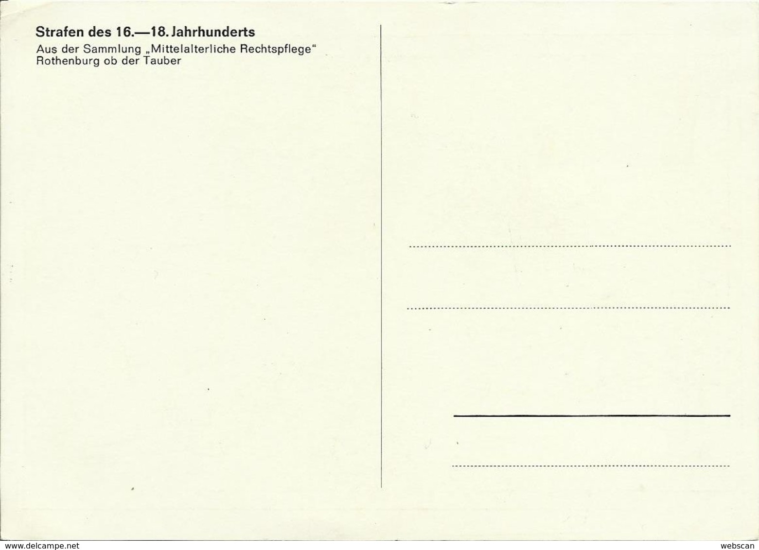 AK Strafe Mittelalter Bäckertaufe Farbfoto ~1960 #2523 - Gefängnis & Insassen