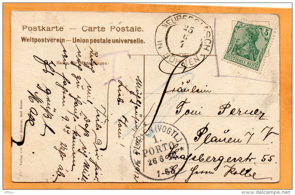 Mulhausen Bei Bad Elster Nice Usage 1904 Postcard - Bad Elster