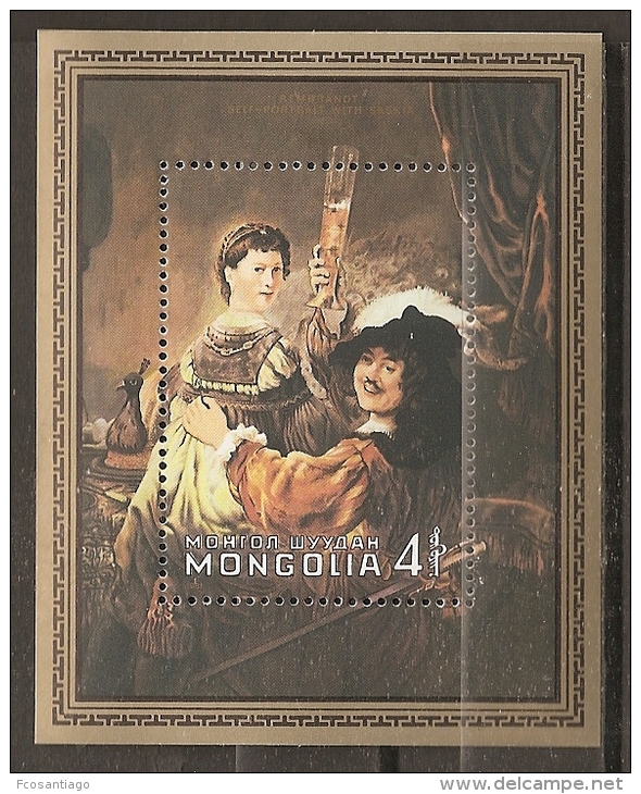 PINTURA - MONGOLIA 1981 - Yvert #H79 - MNH ** - Rembrandt