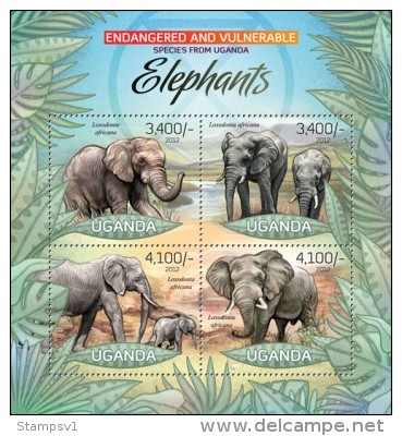 Uganda. 2012 Elephants. (409a) - Elephants