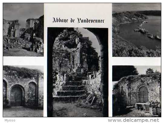 29  LANDEVENNEC Abbaye De  St Guenole Statue De St Guenole Ruines De L'Abbaye Porte De Penjorn Facade De L'Eglise Abbati - Landévennec