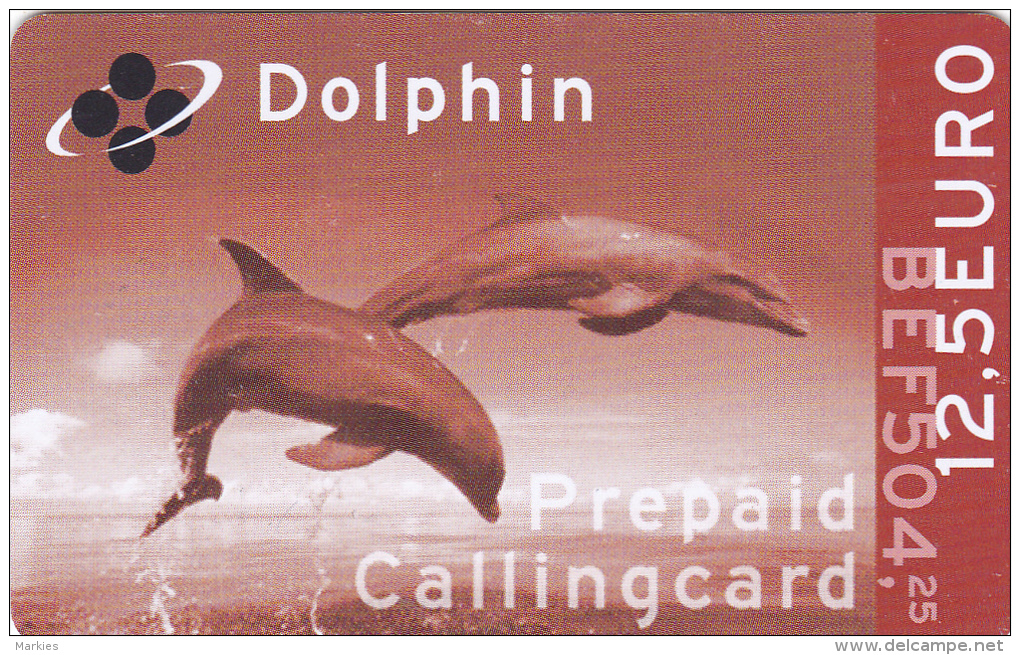 Prepaid Dolphin 500 BEF  Used Rare ! - [2] Prepaid & Refill Cards