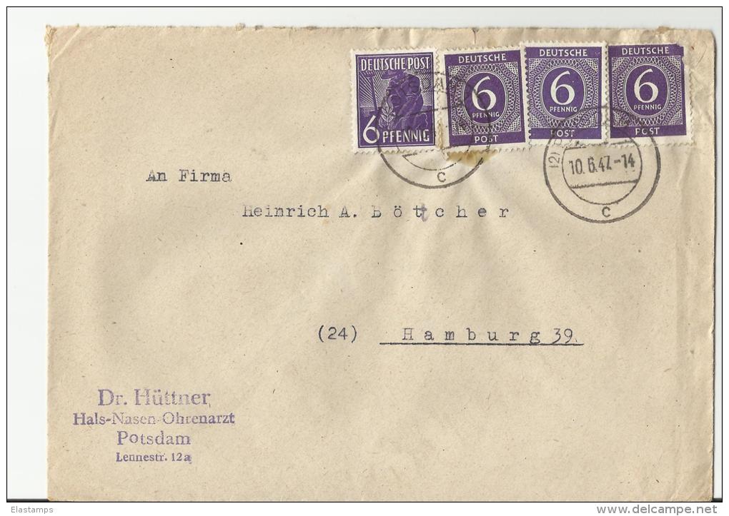 =DE   BRIEFE 1947  NACH  Hamburg  Farbe N - Storia Postale