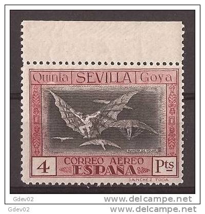 ES527-A279TA.España Spain.Espagne ALEGORIAS DE GOYA  AEREA 1930 (Ed 527**) Sin Charnela  MUY BONITO BORDE DE HOJA - Nuevos