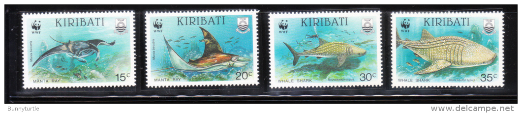 Kiribati 1991 World Wildlife Fund Stingray Whale MNH - Kiribati (1979-...)