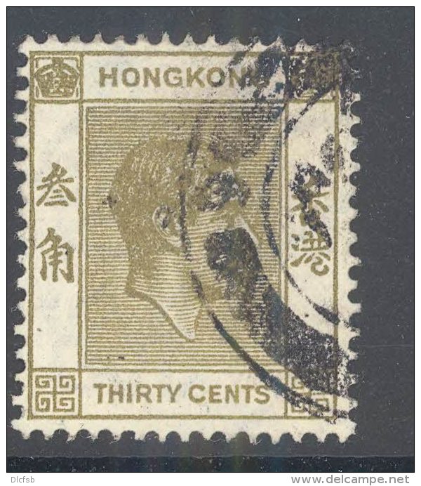 HONG KONG, 1938 30c (P14&frac12;x14) Fine Used, Cat &pound;10 - Oblitérés