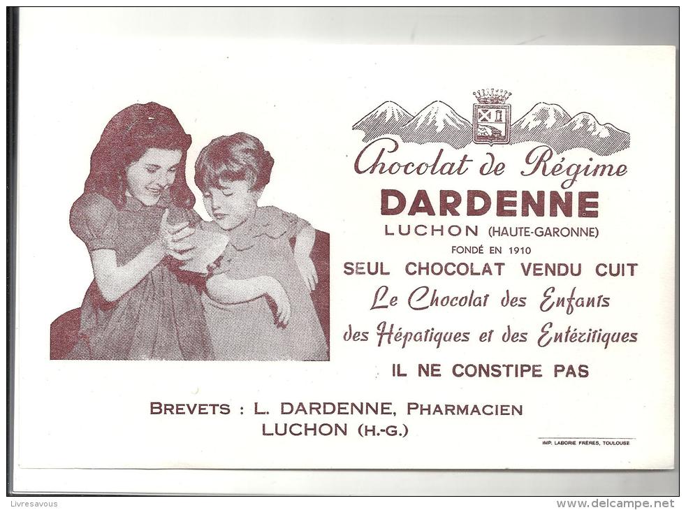 Buvard  Chocolat De Régime Dardenne De Luchon En Haute Garonne Des Années 1960 - Cocoa & Chocolat